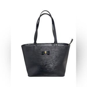 TED BAKER Women’s Deannah Bow Detail Shopper Handbag, Black